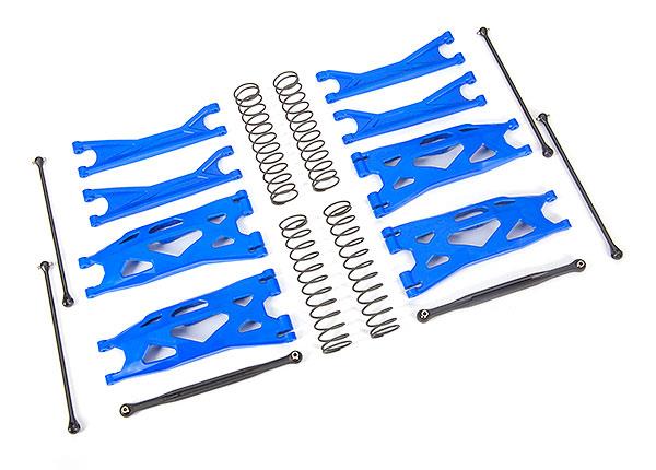 Traxxas Suspension kit X-Maxx WideMaxx BLUE (includes front & rear suspension arms front toe links driveshafts shock springs)