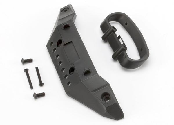 Traxxas Bumper, front/ bumper mount, front/ 4x10mm BCS (2)/ 3x25mm BCS (2)
