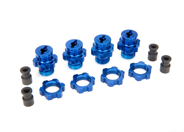 Traxxas Anodised Aluminium 17mm Hex Adaptors (4)