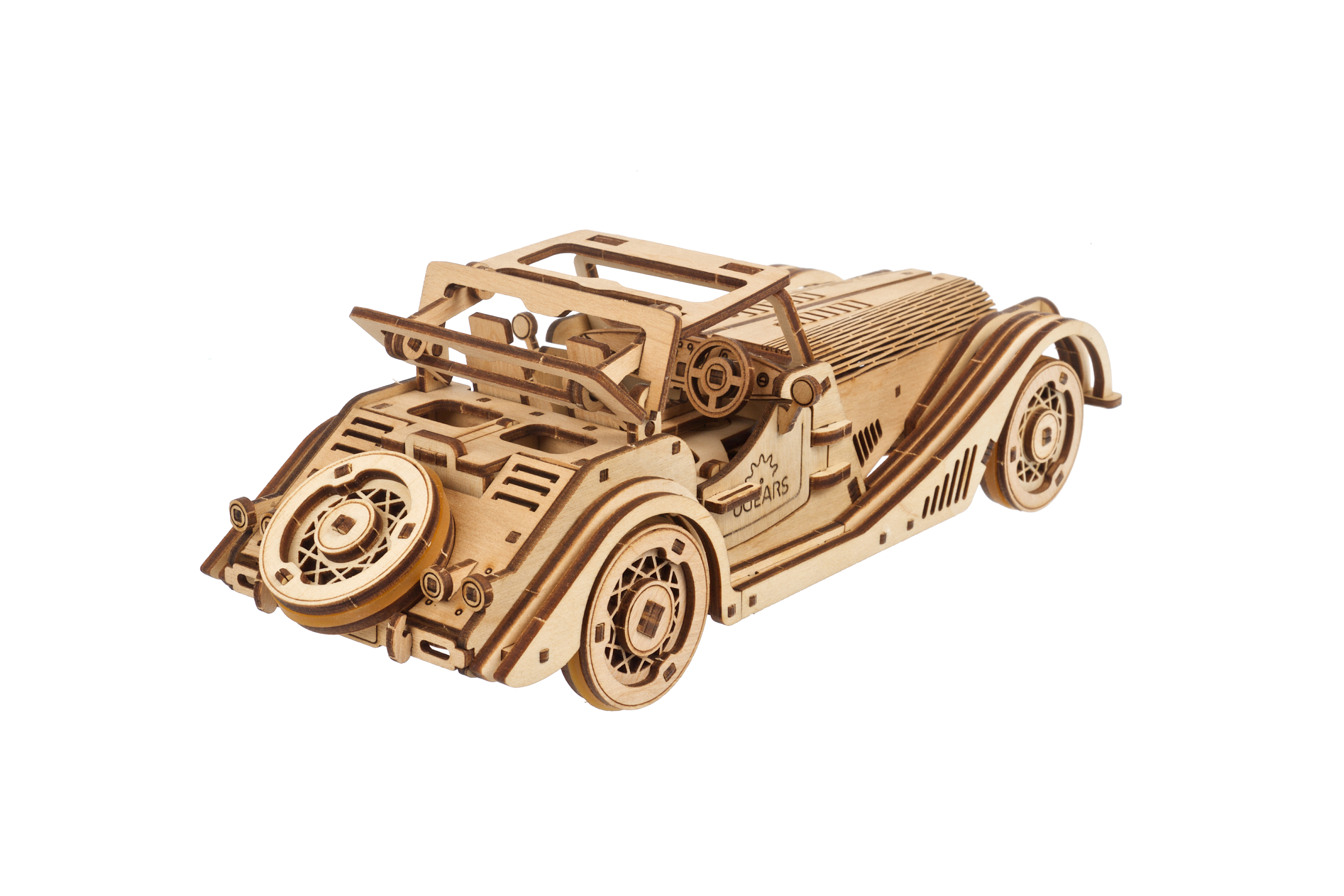 U-Gears Sportwagen Rapid Mouse mechanisch houten bouwpakket