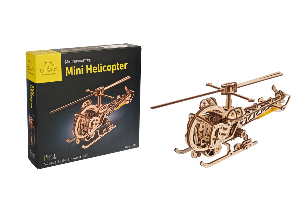 U-Gears  SMART Mini Helikopter mechanisch houten bouwpakket