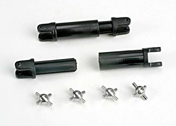 Traxxas Half-shafts (internal-splined (2)/external-splined (2))/ metal U-joints (4)