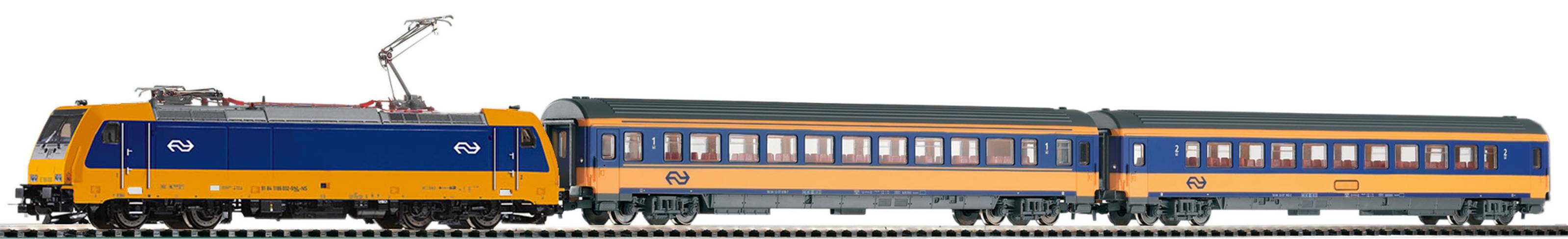 PIKO Digitale Startset SmartControl WLAN set Personentrein BR 185 NS Intercity met 2 Personenrijtuigen H0
