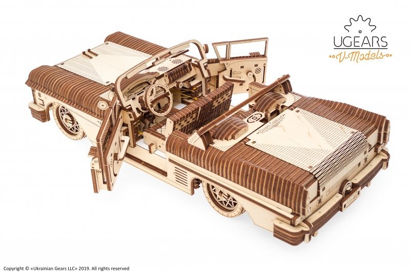 U-Gears Dream Cabriolet VM-05 mechanisch houten bouwpakket