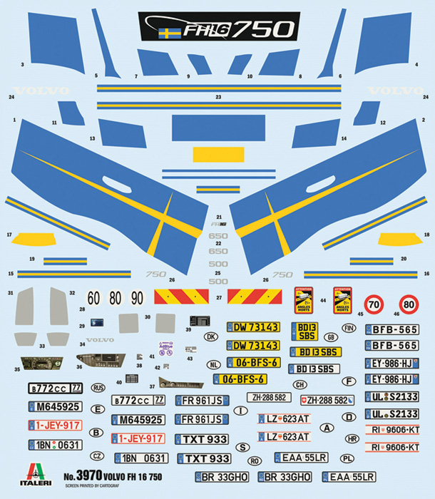 Italeri Volvo FH16 750 Medium Roof 1/24
