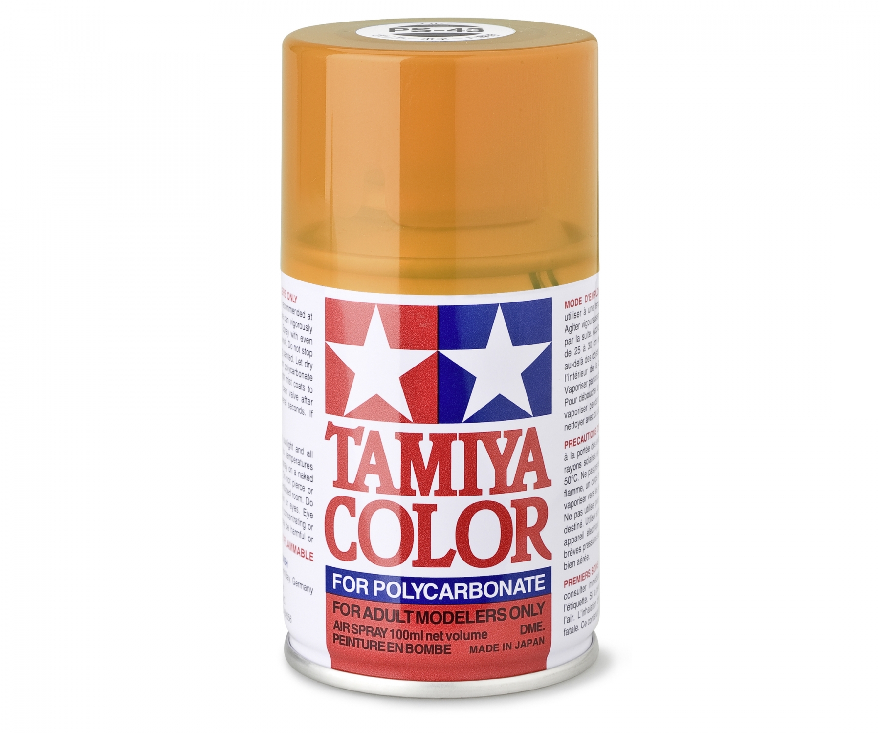 PS43 Spray Translucent Orange brillant 100ml Tamiya