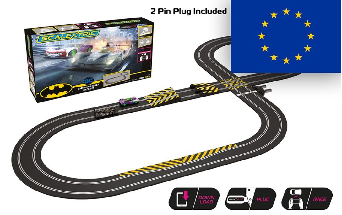 Scalextric Spark Plug Batman vs Joker Race Set - European plug Racebaan