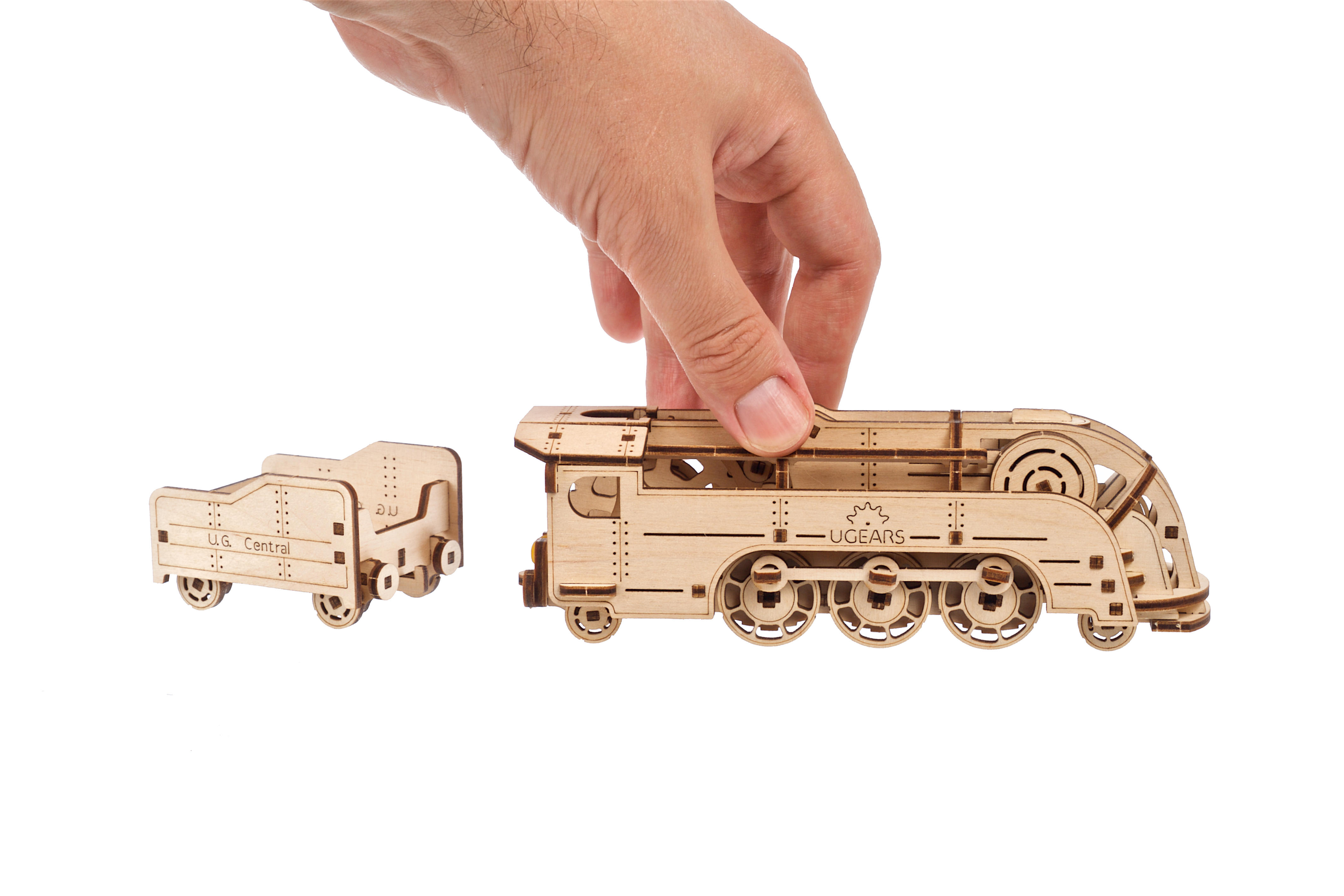 U-Gears  SMART Mini Locomotief mechanisch houten bouwpakket