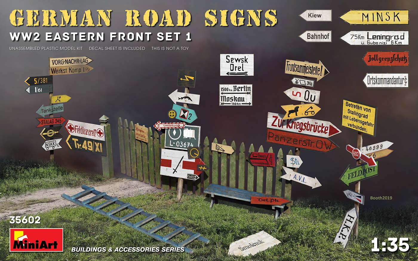MiniArt German Road Signs WW2 Eastern Front Set 1 1/35