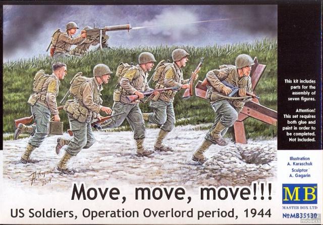 Master Box Move, Move, Move !!!, Us soldiers,Operation Overlord period, 1944