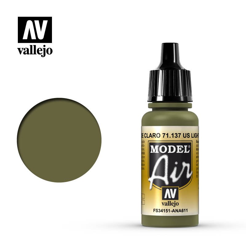 71137 Vallejo US Light Green Model Air 17ml