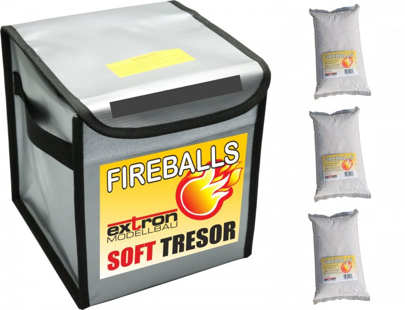 Extron Fireballs Soft Safe incl. 3x 1 Liter Fireballs Granulaat LiPo Brandbestrijding