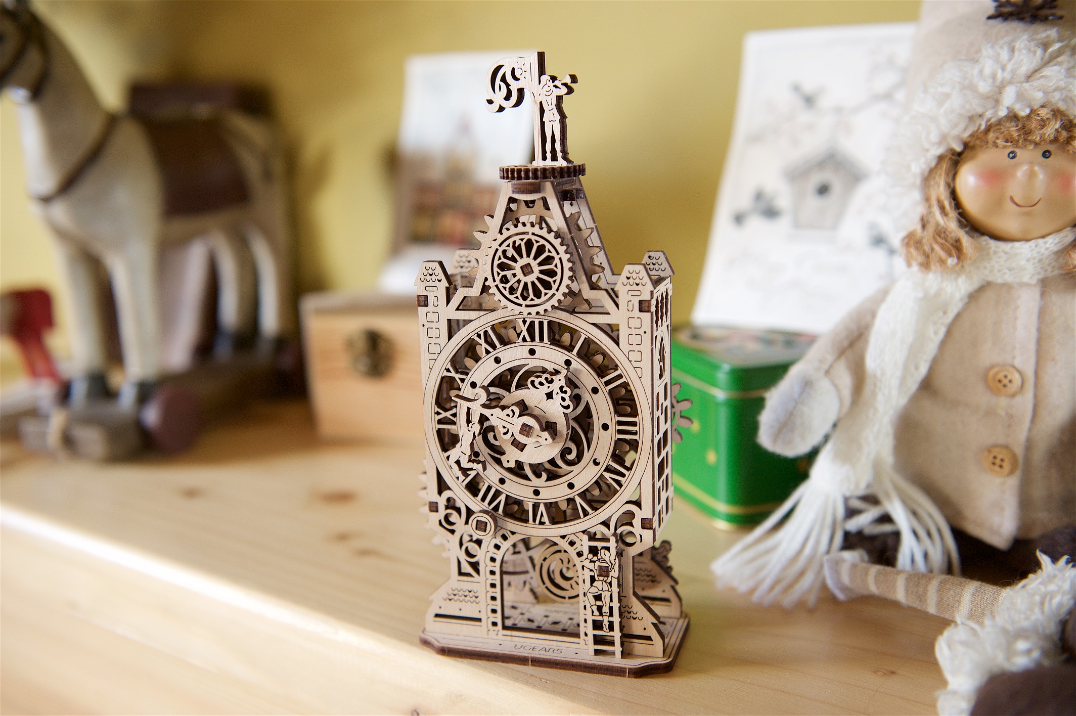 U-Gears Klokkentoren mechanisch houten bouwpakket