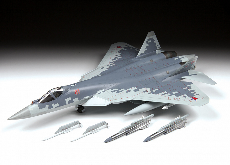 Zvezda Russian Fifth-Generation Fighter SU-57 1/48