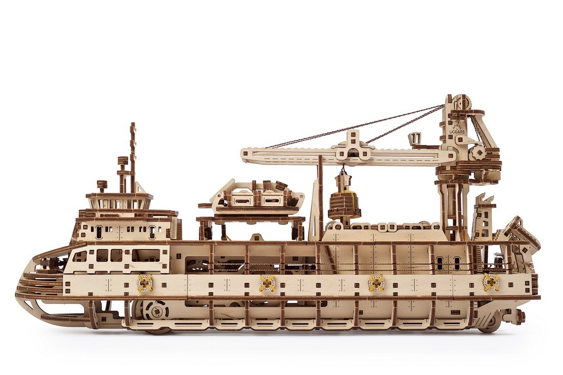 U-Gears Onderzoeksschip / Research Vessel mechanisch houten bouwpakket