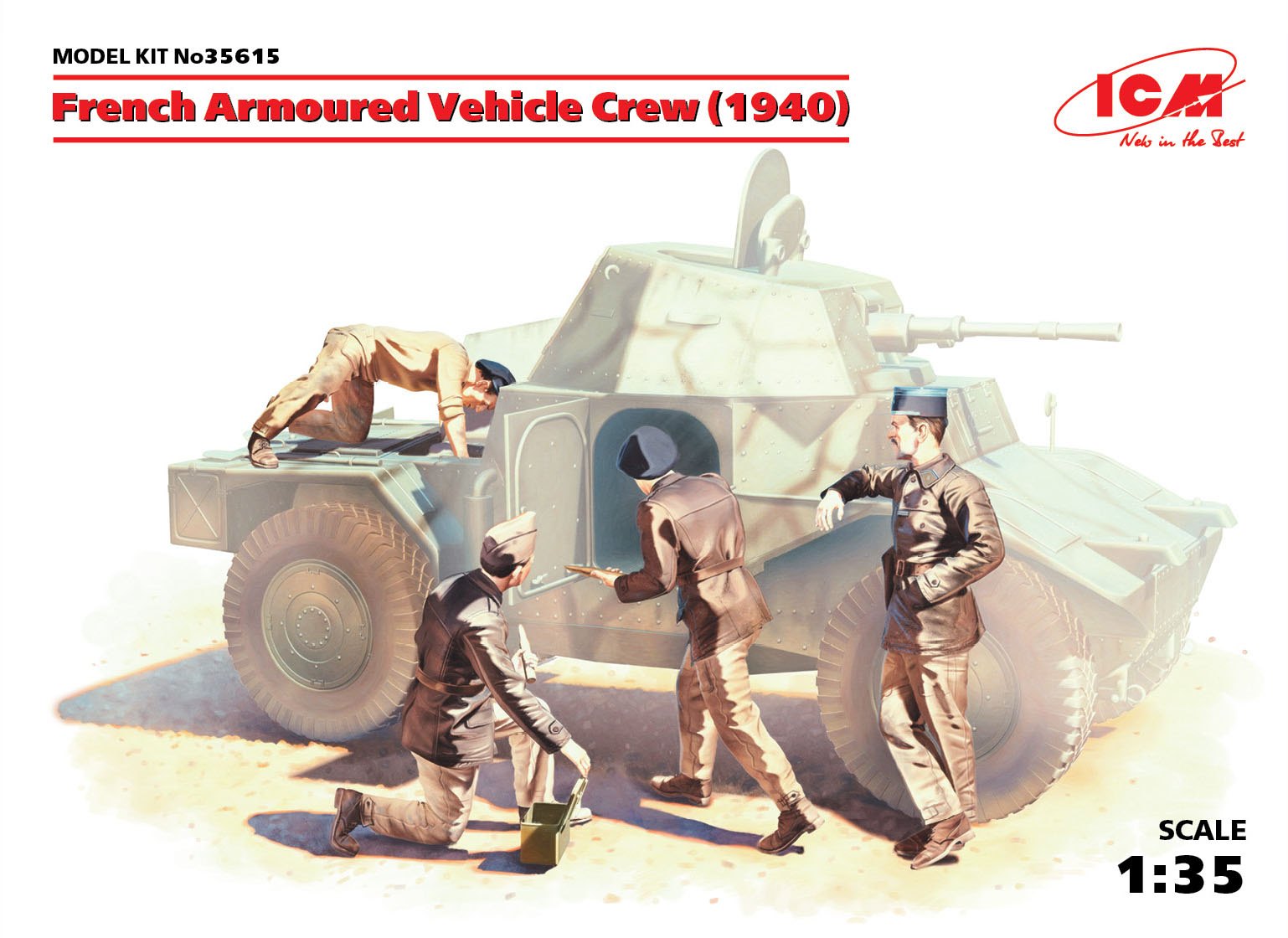 ICM French Armoured Vehicle Crew 1940 1/35