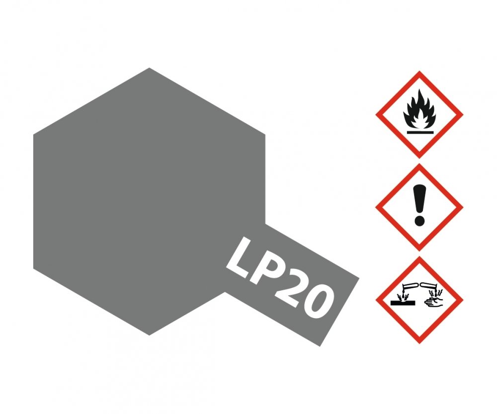LP20 Potje Light Gun Metal brillant 10ml Tamiya