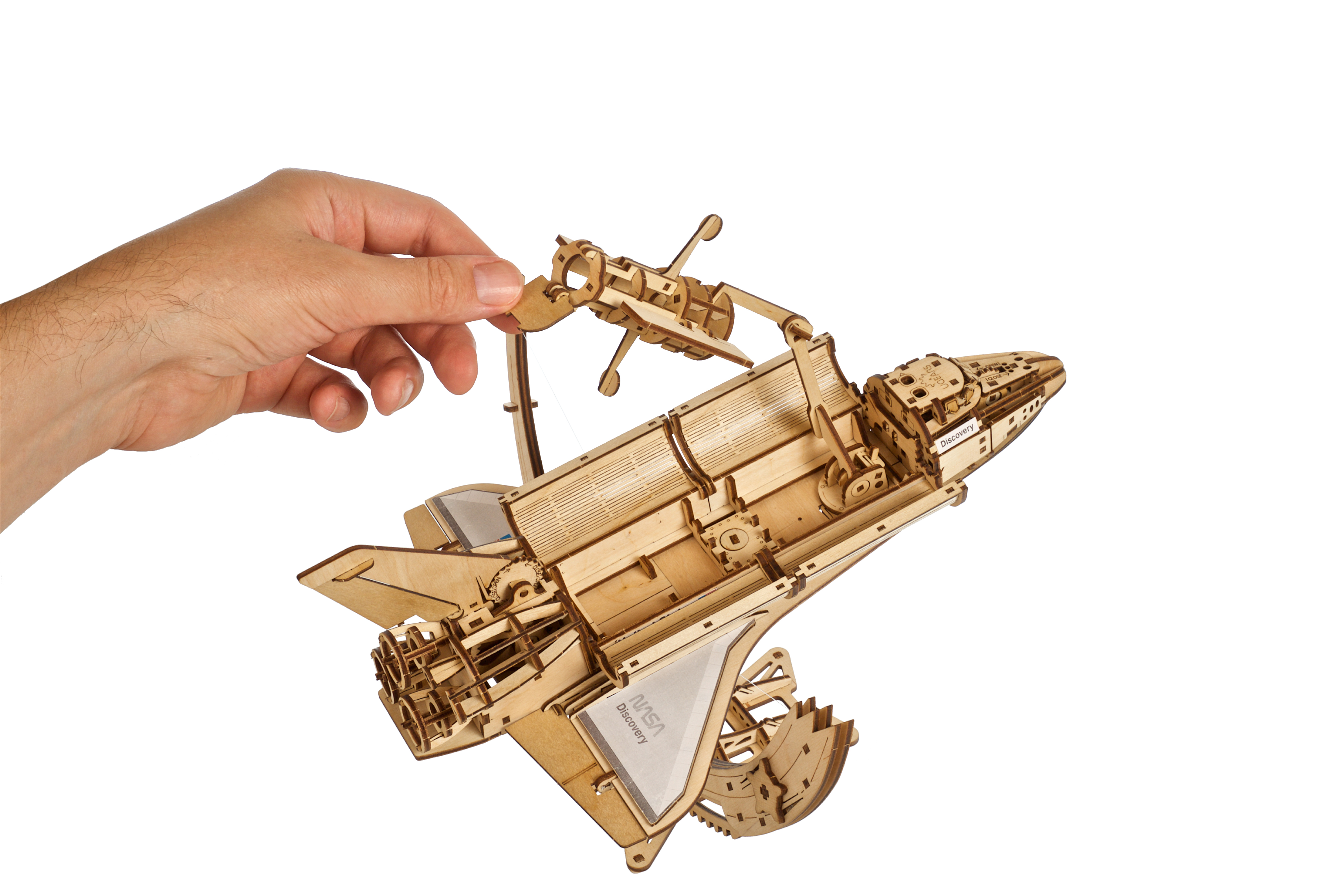 U-Gears NASA Spaceshuttle Discovery mechanisch houten bouwpakket