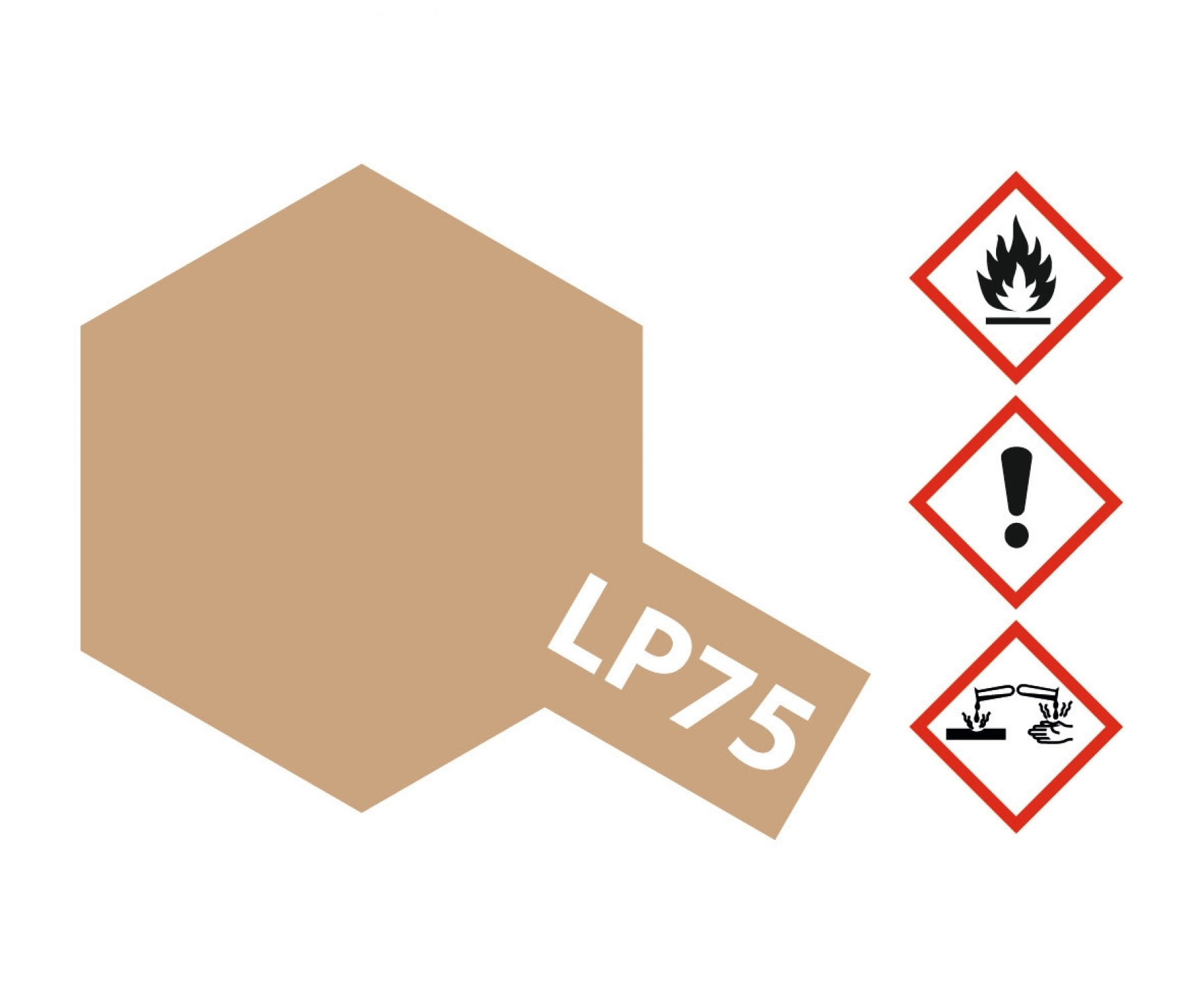 LP75 Potje Buff flat 10ml Tamiya
