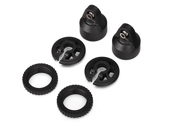 Traxxas Shock caps, GTX shocks/ spring perch/ adjusters/ 2.5x14 CS (2) (for 2 shocks)