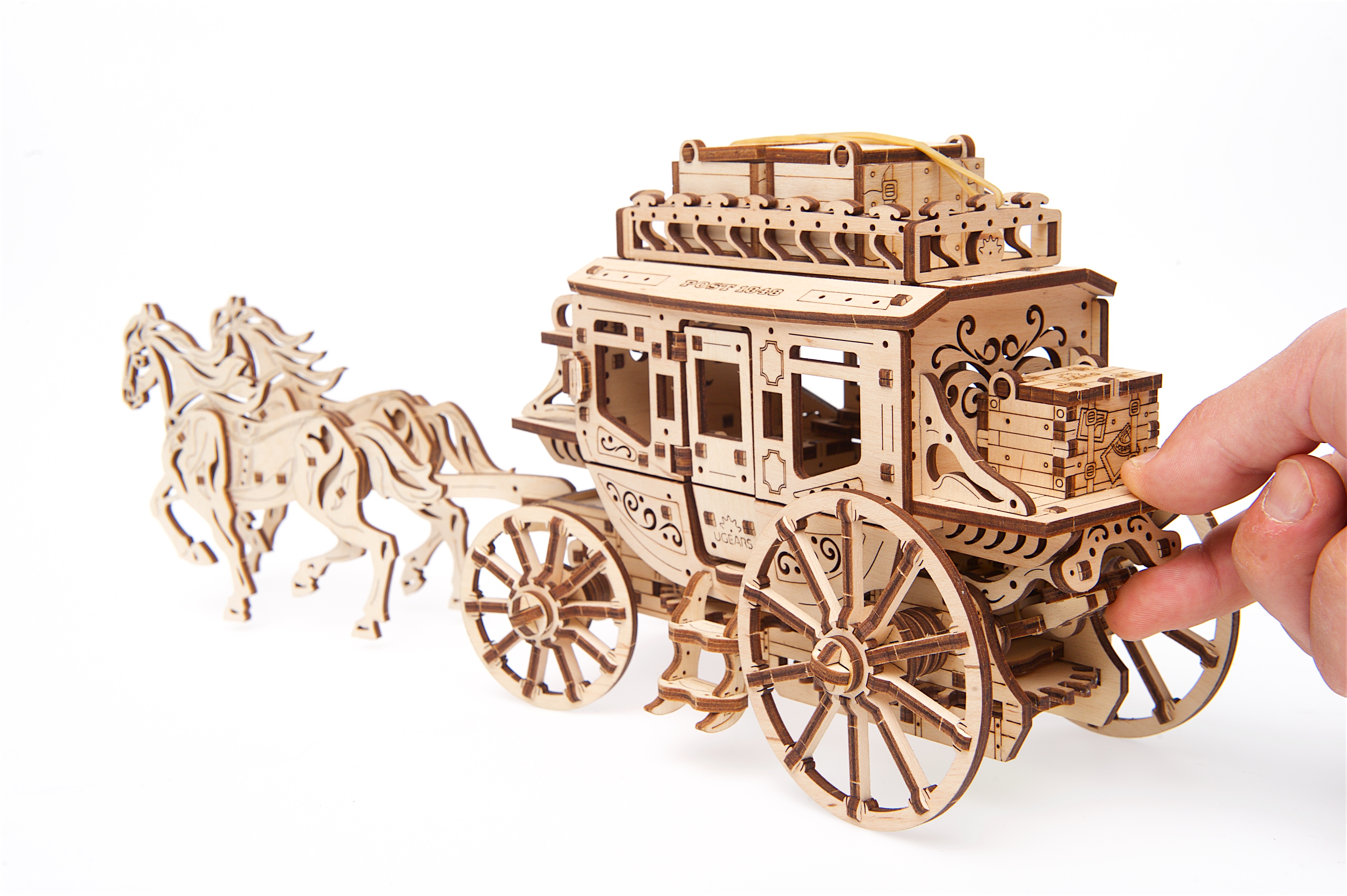 U-Gears Stagecoach / Koets mechanisch houten bouwpakket