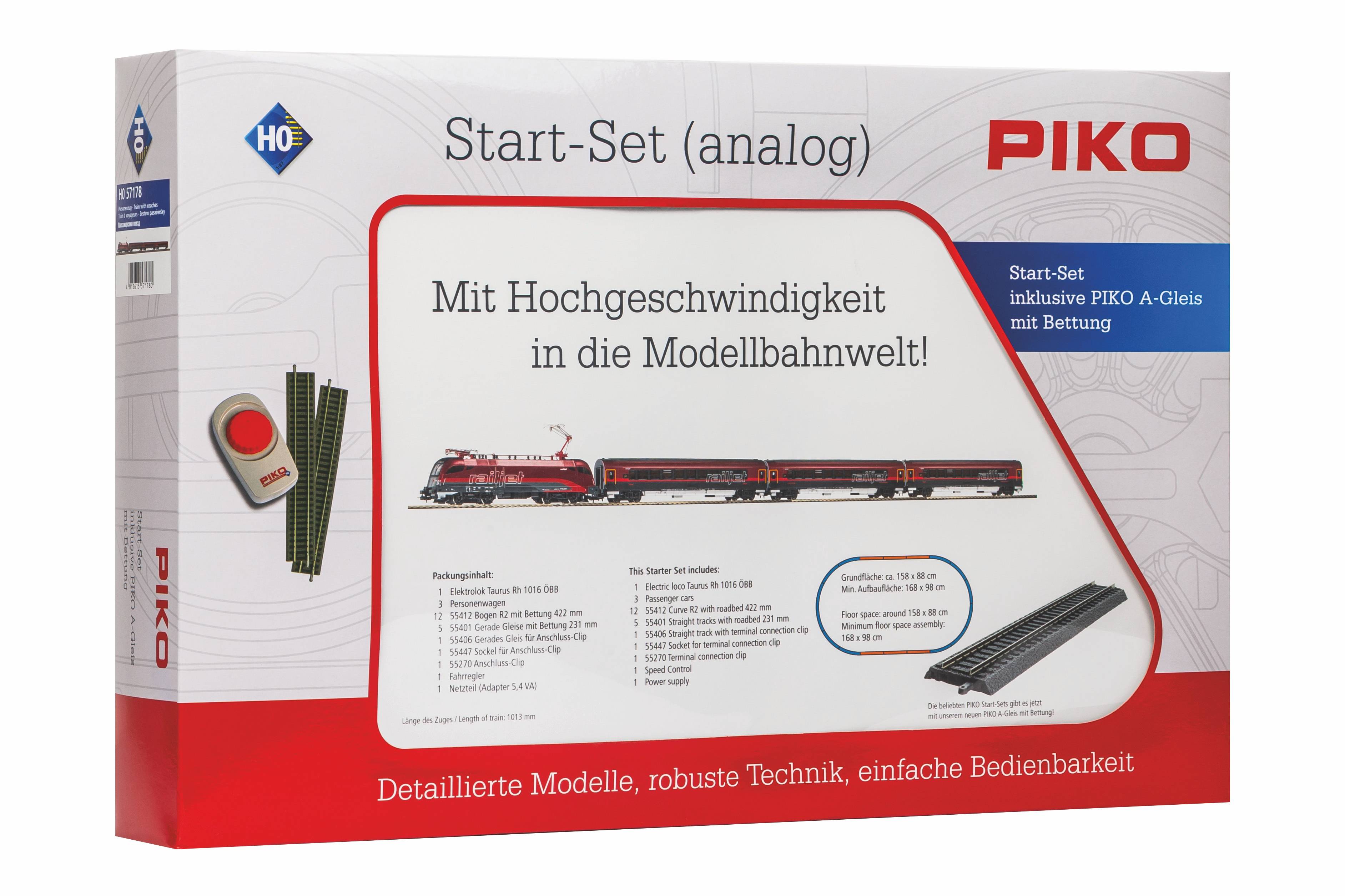 Piko Startset Railjet ÖBB met 3x Passagierswagon H0