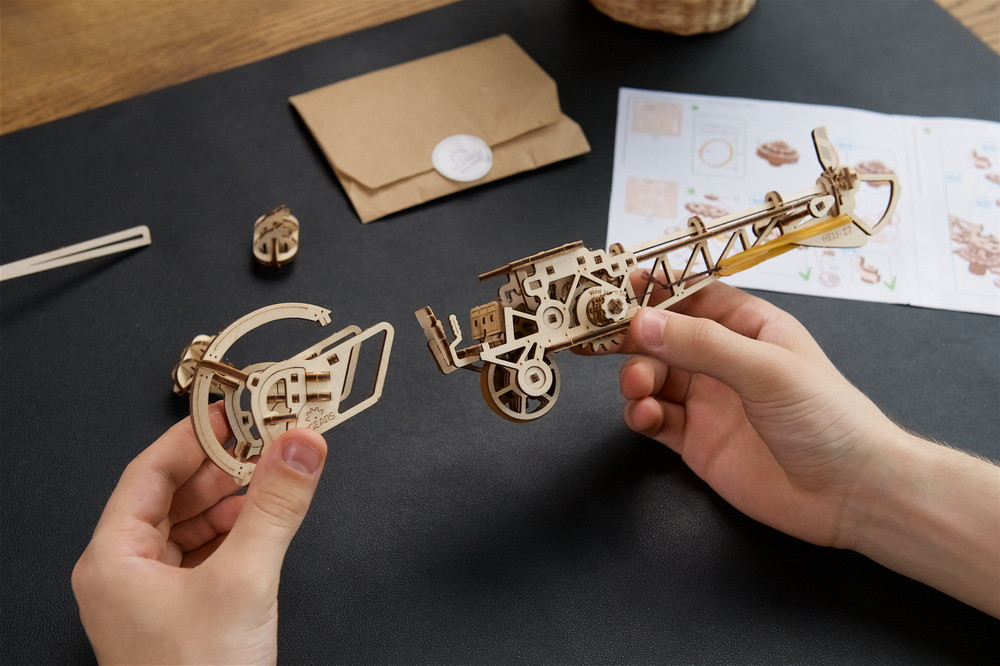 U-Gears  SMART Mini Helikopter mechanisch houten bouwpakket