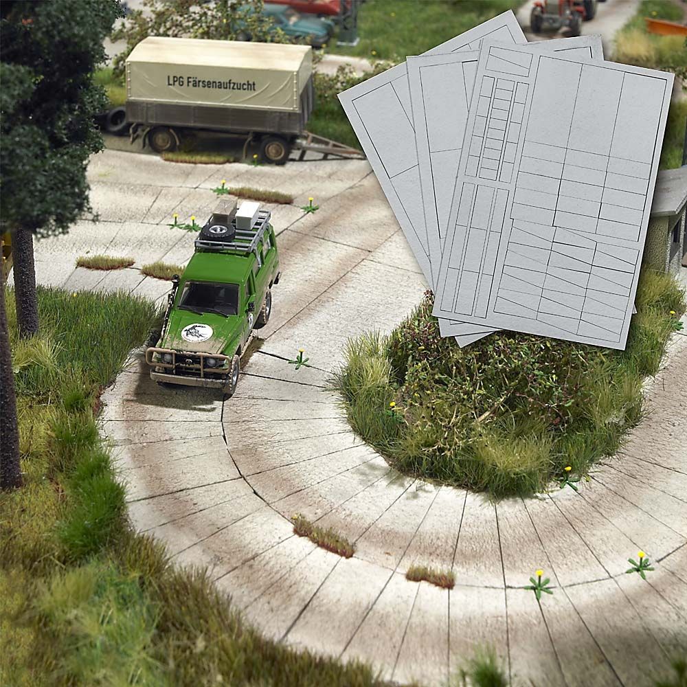 Busch Betonplaten Straat H0