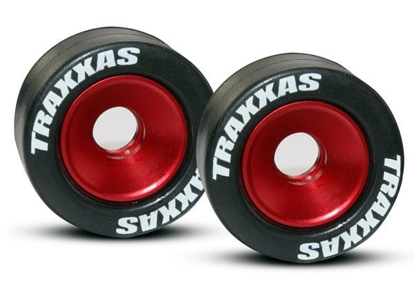 Traxxas Wheels aluminum (red-anodized) (2)/ 5x8mm ball bearings (4)