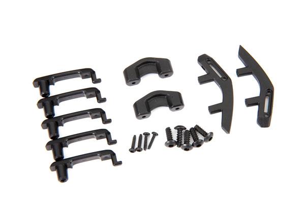 Traxxas Door handles left & right/ trail sights left & right/ trail sight retainers (2)/ 2.6x8 BCS (4)/ 1.6x7 BCS (self-tapping) (4) (fits #9211 body)