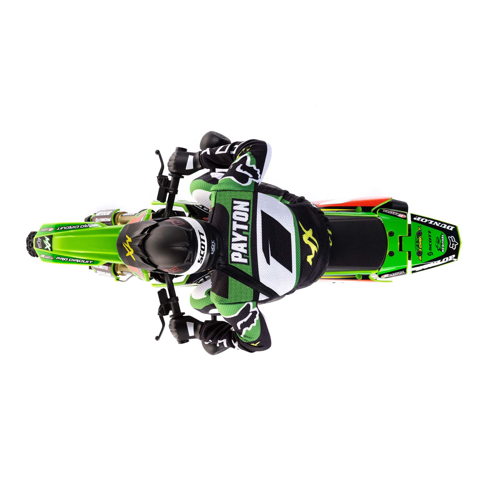 Losi Promoto-MX Pro Circuit 2S RTR Brushless Motorcycle (Battery and Charger Included), Green 1/4
