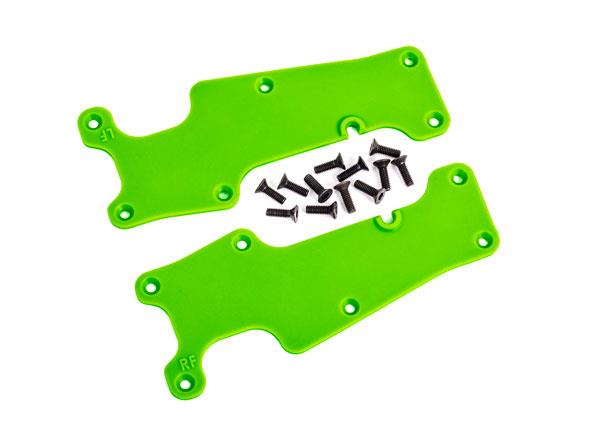 Traxxas Suspension arm covers green front (left and right)/ 2.5x8 CCS (12)