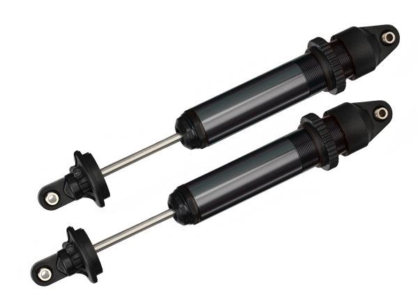 Traxxas Shocks, GTX, aluminum (black-anodized) (fully assembled w/o springs) (2)