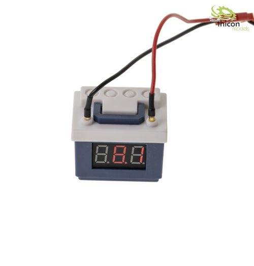 Thicon Blue Car Battery with Voltage Display and LiPo Monitor