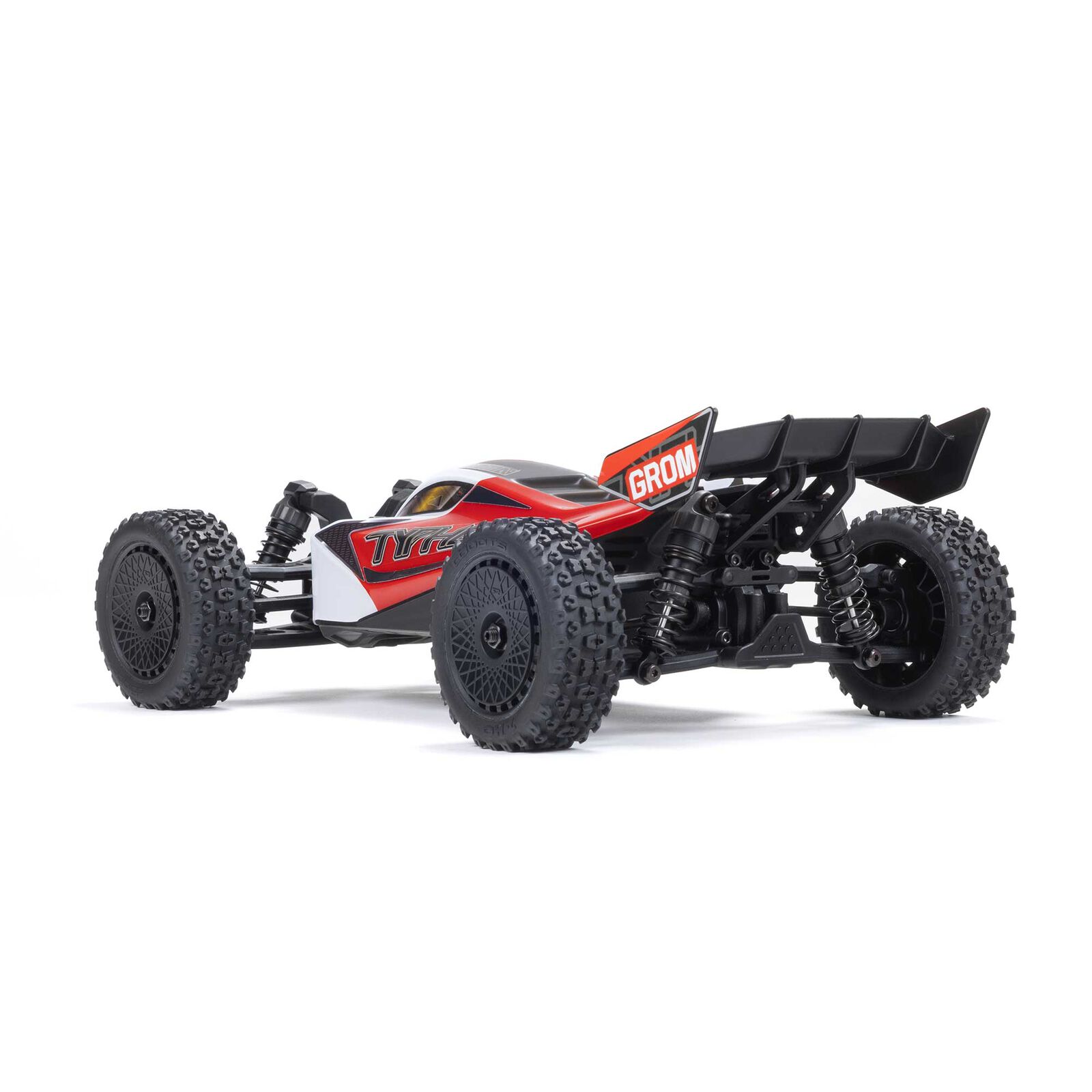 Arrma TYPHON GROM MEGA 380 Brushed 4X4 Small Scale Buggy RTR with Battery & Charger Red/White 1/18
