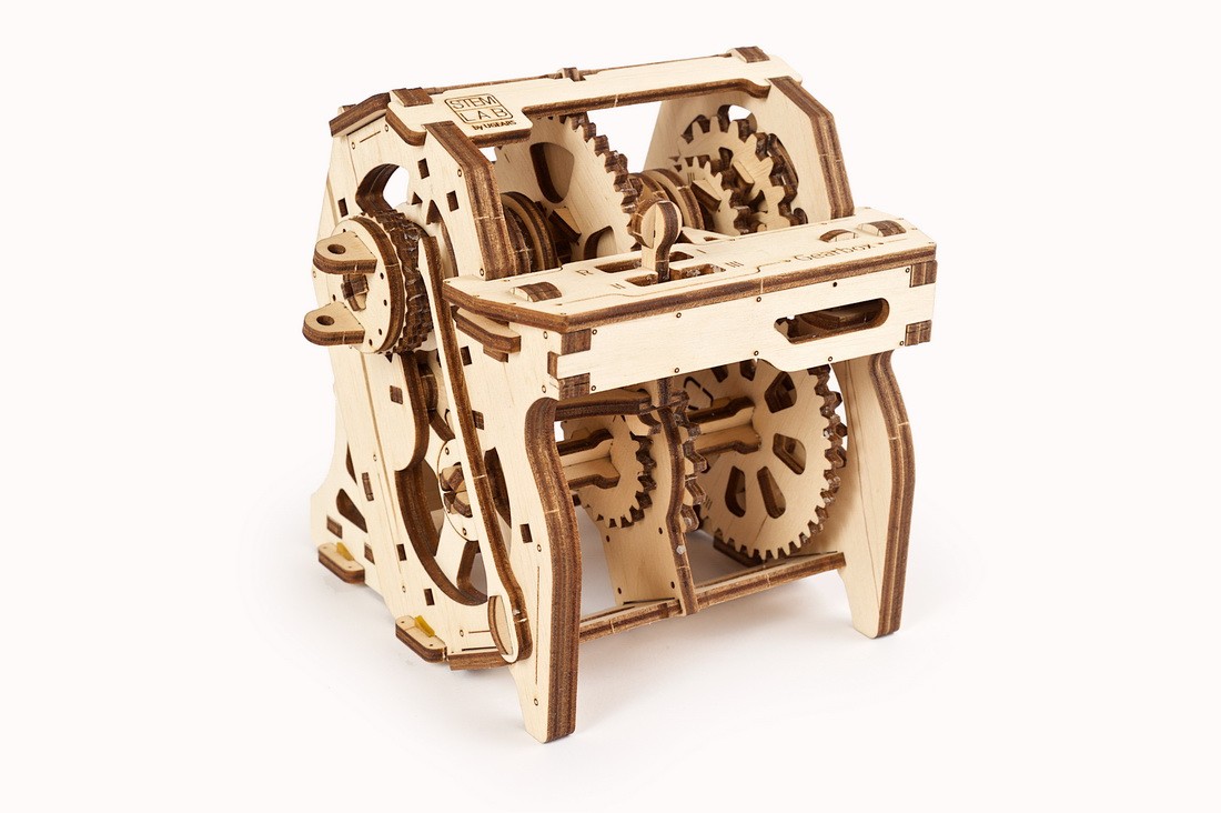 U-Gears Stem Lab Gearbox mechanisch houten bouwpakket