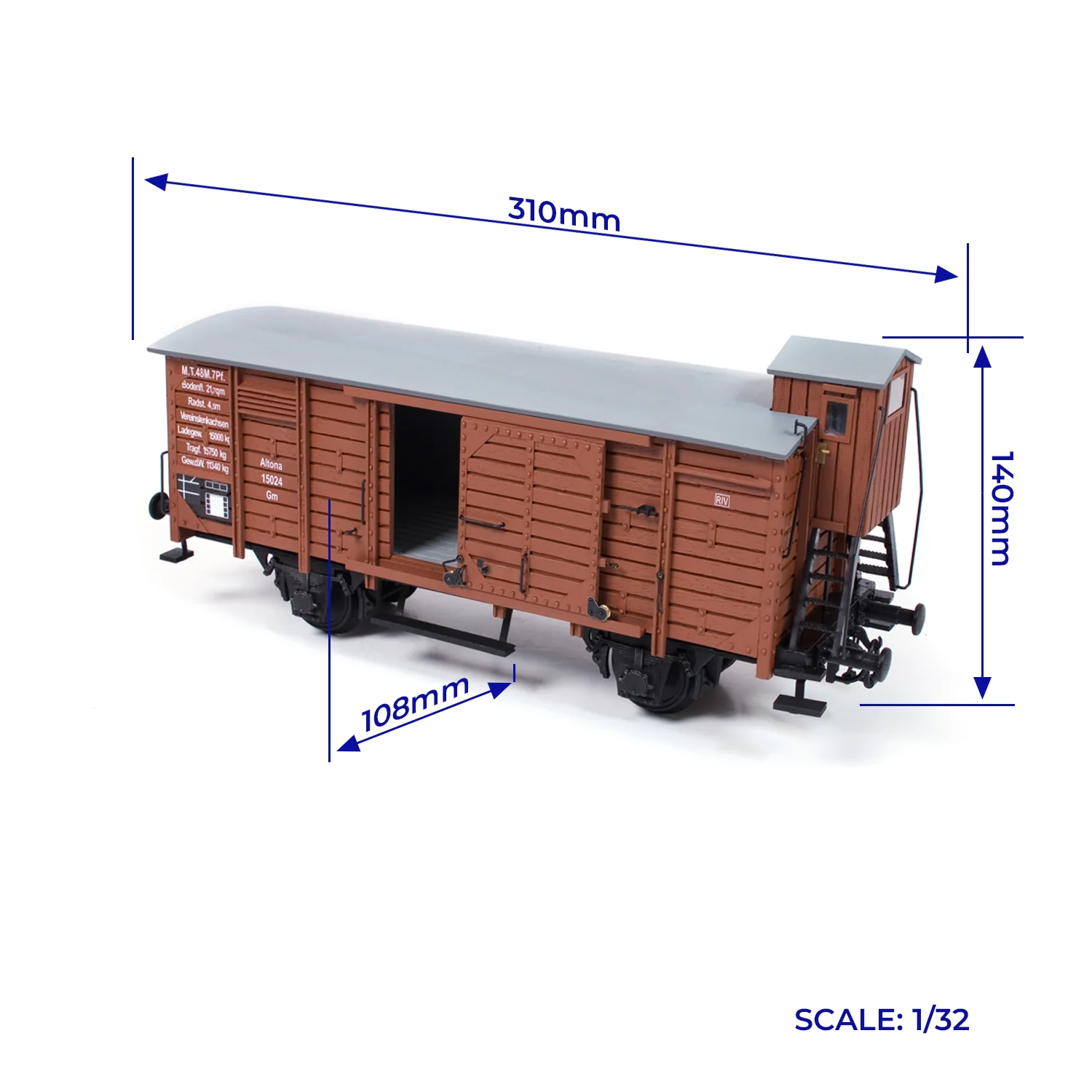 Occre Gesloten Goederenwagon 1/32