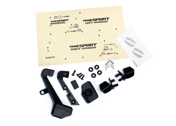 Traxxas Mirrors side (left & right)/ snorkel/ mounting hardware