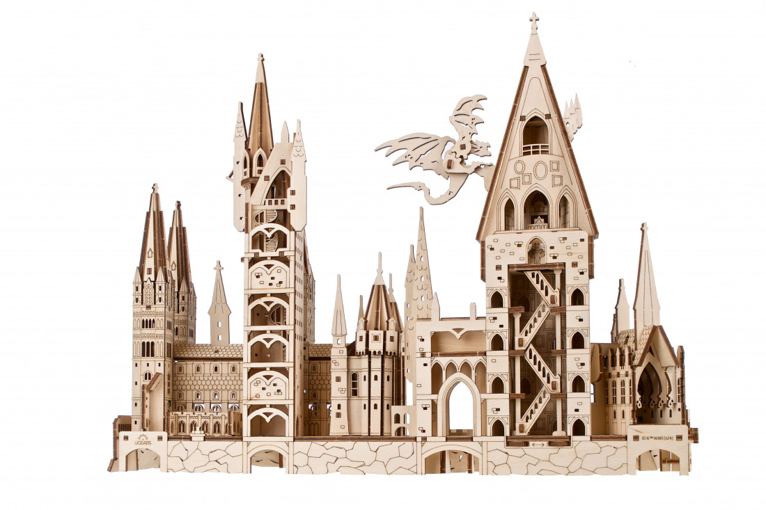 U-Gears Hogwarts kasteel Harry Potter mechanisch houten bouwpakket