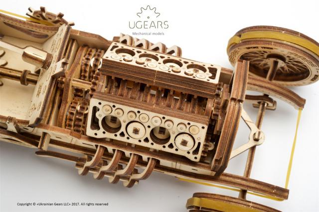 U-Gears U-9 Grand Prix Car Model  mechanisch houten bouwpakket