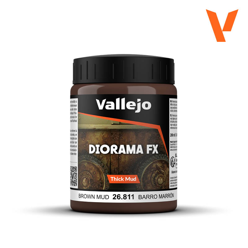 Vallejo Diorama FX Texture Brown Thick Mud 200ml