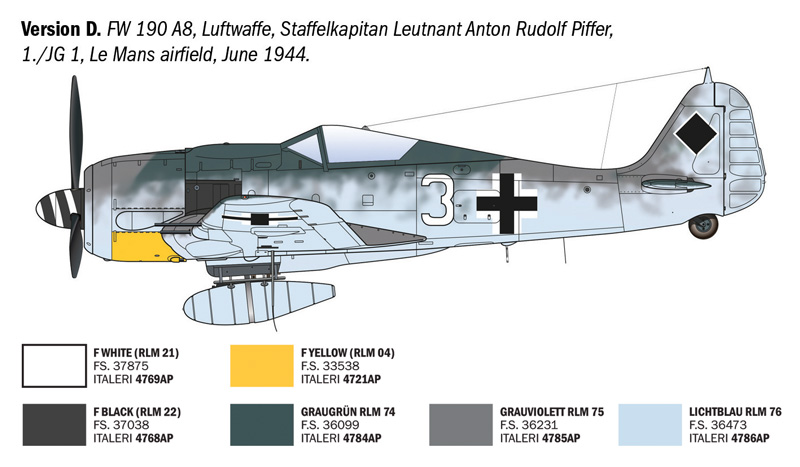 Italeri Focke-Wulf FW 190 A-7/A8 ACES 1/72