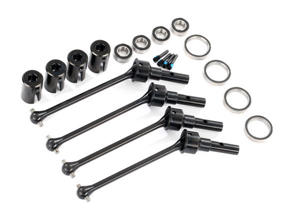 Traxxas Driveshafts, steel constant-velocity (assembled), front or rear (4) (#8654, 8654G, or 8654R and #7758, 7758G, or 7758R required for a complete set)