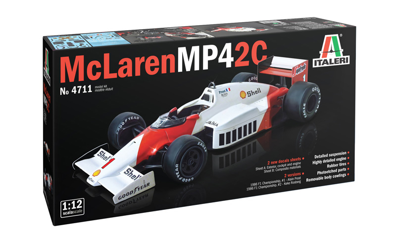 Italeri McLaren MP4/2C Prost-Rosberg 1/12