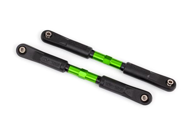 Traxxas Toe links Sledge (TUBES green-anodized 7075-T6 aluminum stronger than titanium) (120mm) (2)/ rod ends assembled with steel hollow balls (4)/ aluminum wrench 8mm (1)
