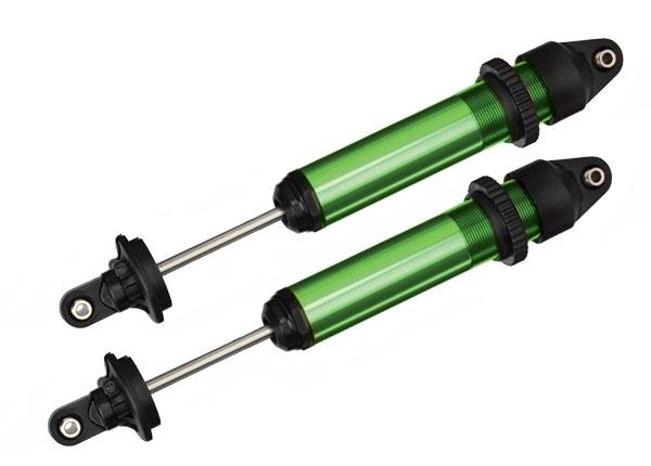 Traxxas Shocks, GTX, aluminum, green-anodized (fully assembled w/o springs) (2)