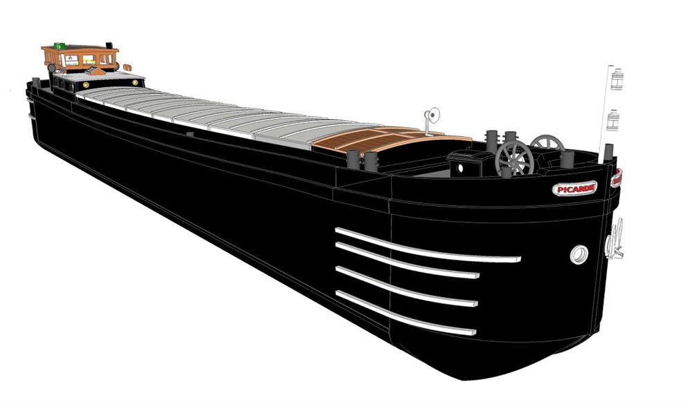 New Cap Maquettes Peniche Picardie Barge 1/40