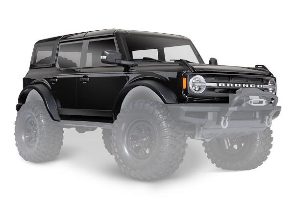 Traxxas Body Ford Bronco (2021) complete Shadow Black (painted) (includes grille side mirrors door handles fender flares windshield wipers spare tire mount & clipless mounting) (requires #8080X inner fenders)