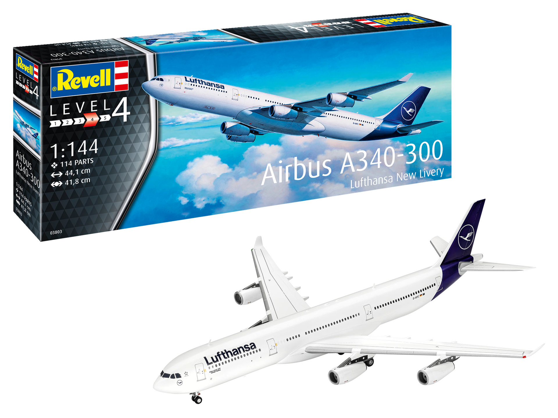Revell Airbus A340-300 Lufthansa "New Livery" 1/144