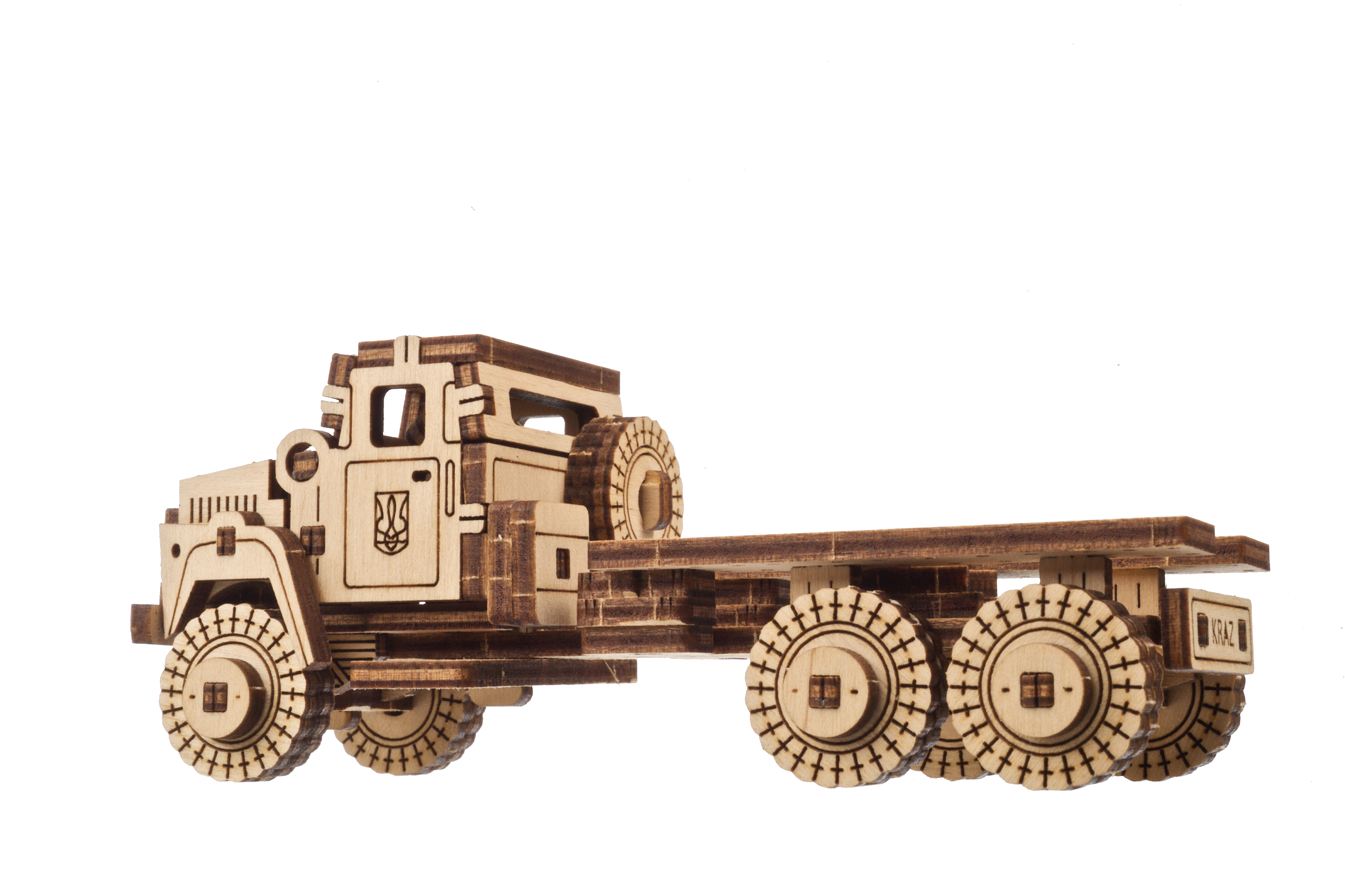 U-Gears Militaire Vrachtwagen mechanisch houten bouwpakket